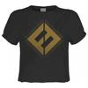 Womens/Ladies Concrete & Gold Foo Fighters Crop Top