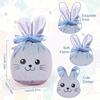1-40 Stück Hasentüten mit Hasenohren Weiche Samt-Geschenktüten Niedliches Hasenlächeln Perfekt für Zucker Süßigkeiten Osterdekoration und Geschenkverpackung