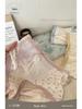 Tianhua Polka Dot & Small Floral Lace Trim Mid-Waist Triangle Panties Gift Box