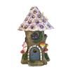 Rustic Mushroom House Solar Garden Statues Courtyard Decorations Outdoor Accessories Garden Landscape Night Light Ornament Gift