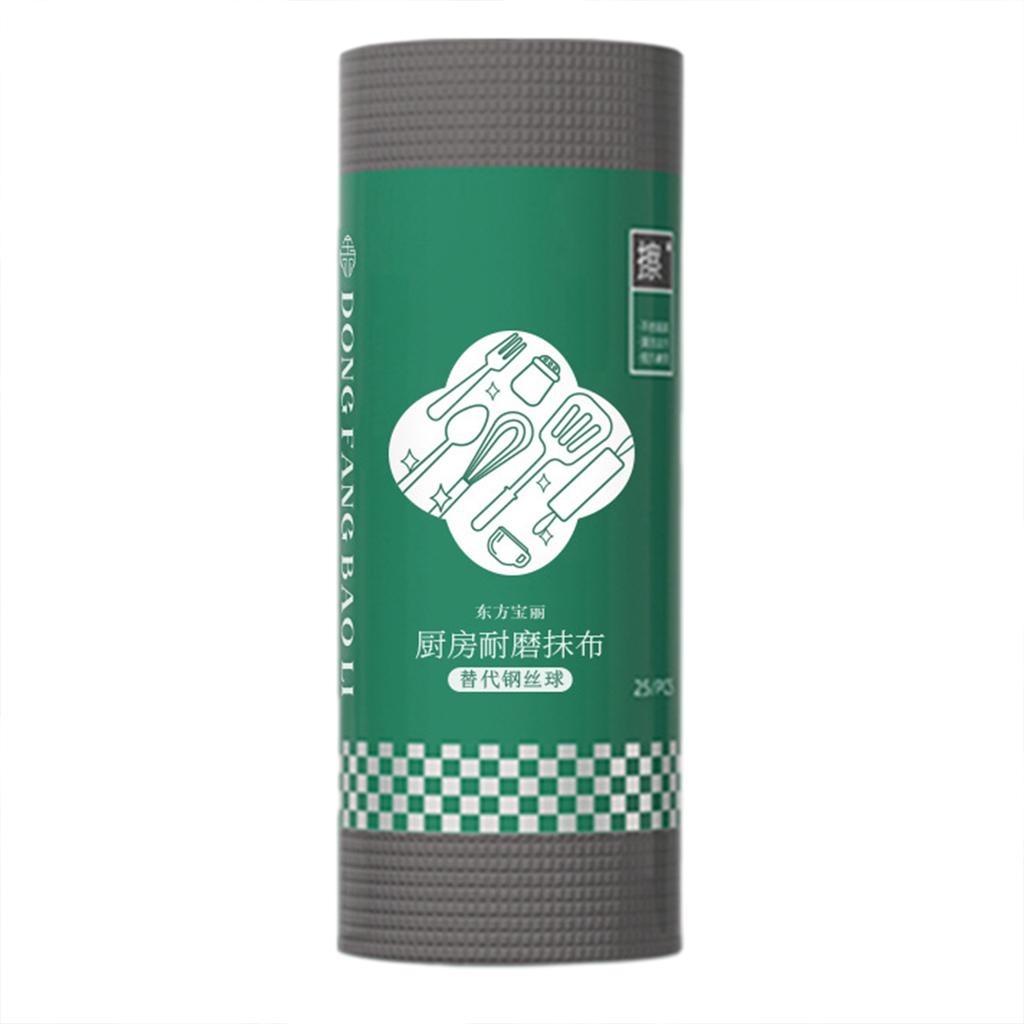 1 Roll Disposable Cleaning Cloth Kitchen Wear Resistant Rag Non-Woven Dishcloth Absorbent Paper Towel Kitchen Cleaning Supplies