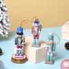 3pcs 12cm Macaron Nutcracker Pendant Exquisite Handicraft Puppet Christmas Tree Decoration Pendant Xmas Applicable Hangings Gift