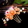 Floral Tang Dynasty Hairpin Tassel Flower Hair Comb Antique Ancient Hair Stick  Children