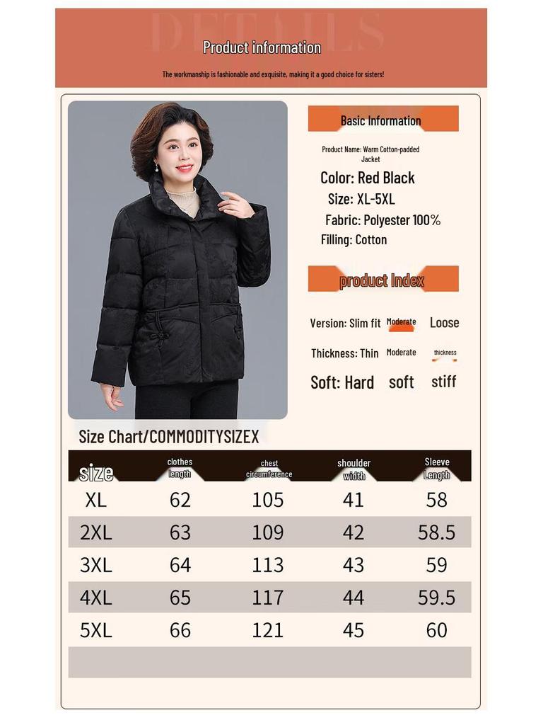 AIXUANMI Damen Neue Chinesische Stil Winter Steppjacke