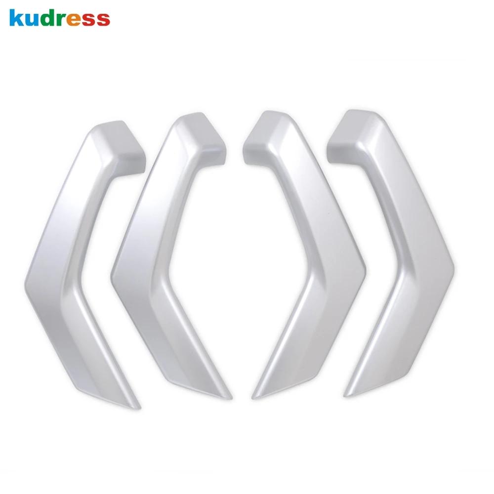 For VW For Volkswagen T-ROC TROC 2017-  2024 Carbon Fiber Car Inner Door Armrest Handle Cover Trim Interior Accessories