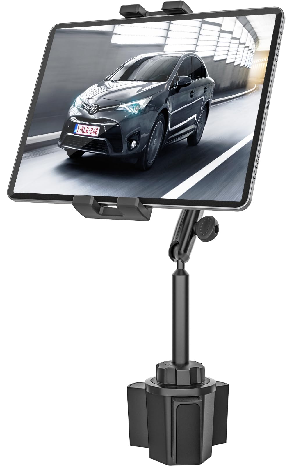 

[New for 2026] woleyi Car Tablet Cup Holder, Drink Holder for Car iPad, with Adjustable Metal Arm, 360-Degree Rotation, Easy Installation, and Japanes