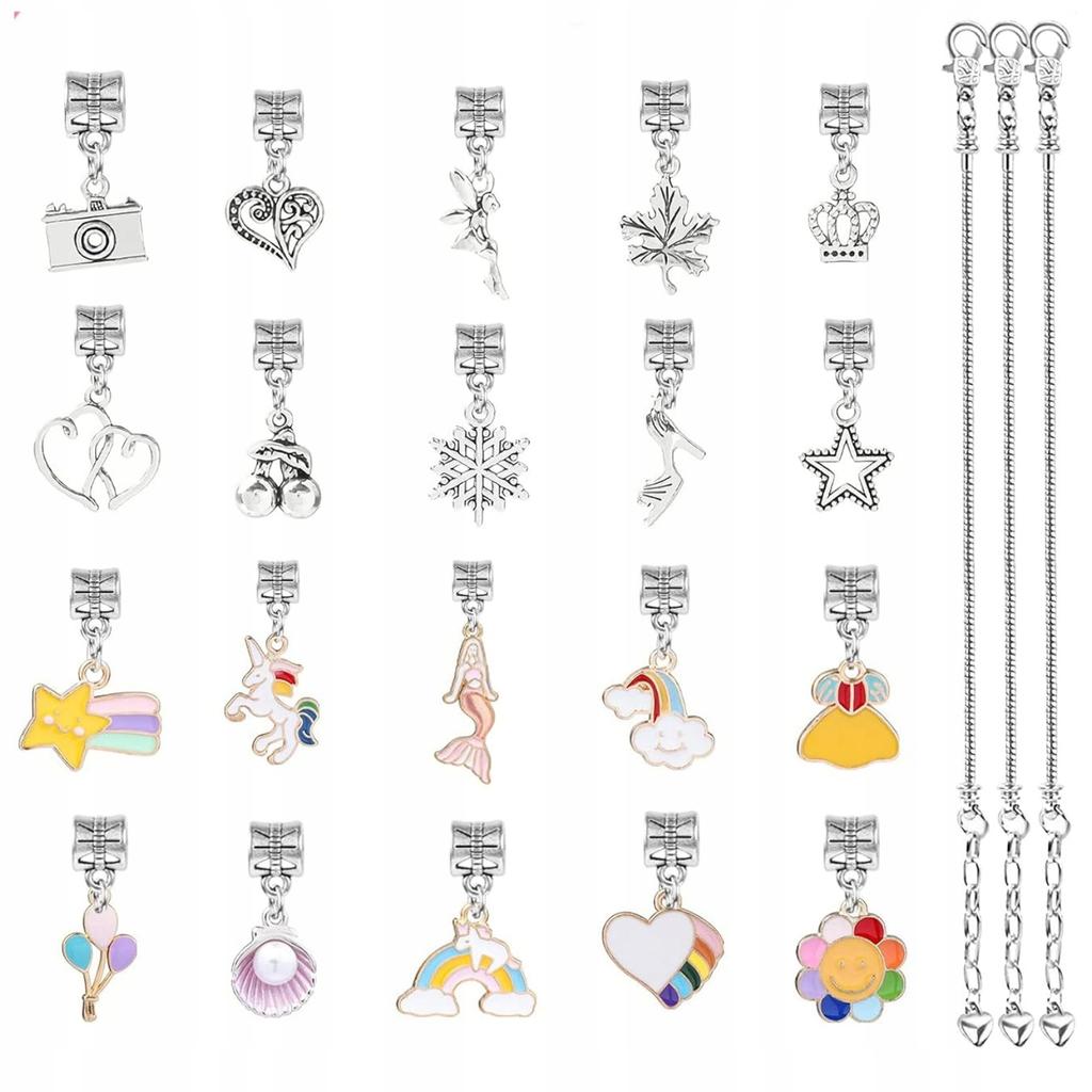 DIY Charms Bracelet Necklace Making Kit Creative For Kids