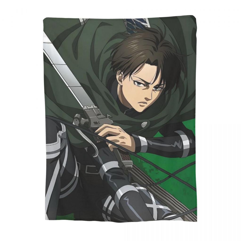 Levi Ackerman Blankets Soft Warm Flannel Throw Blanket Bedding for Bed Living Room Picnic Travel Home Couch