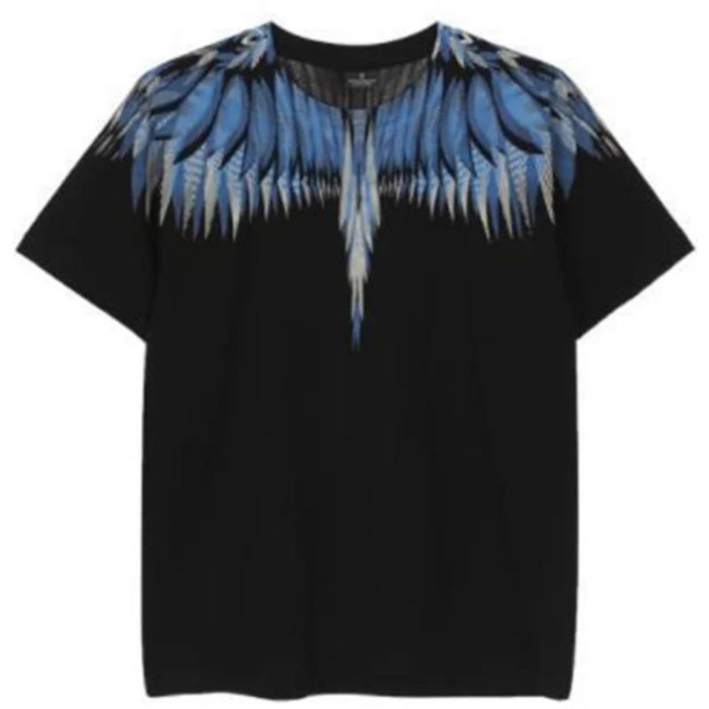 

Весенне-летняя свободная футболка с 3D-принтом крыльев, модная спортивная футболка с круглым вырезом, повседневная футболка M