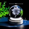 Kertari K9 Crystal Clover 3D Snow Birthday Gift for and Popular Cute Decorative Stylish Relaxing Crystal Ball with LED Light Ambient Wedding