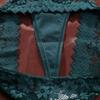 Women's Thongs Sexy Perspective Lace Flower Pattern Hollow Out Low-Waist Butterfly Knot Breathable Intimates Super Comfortable