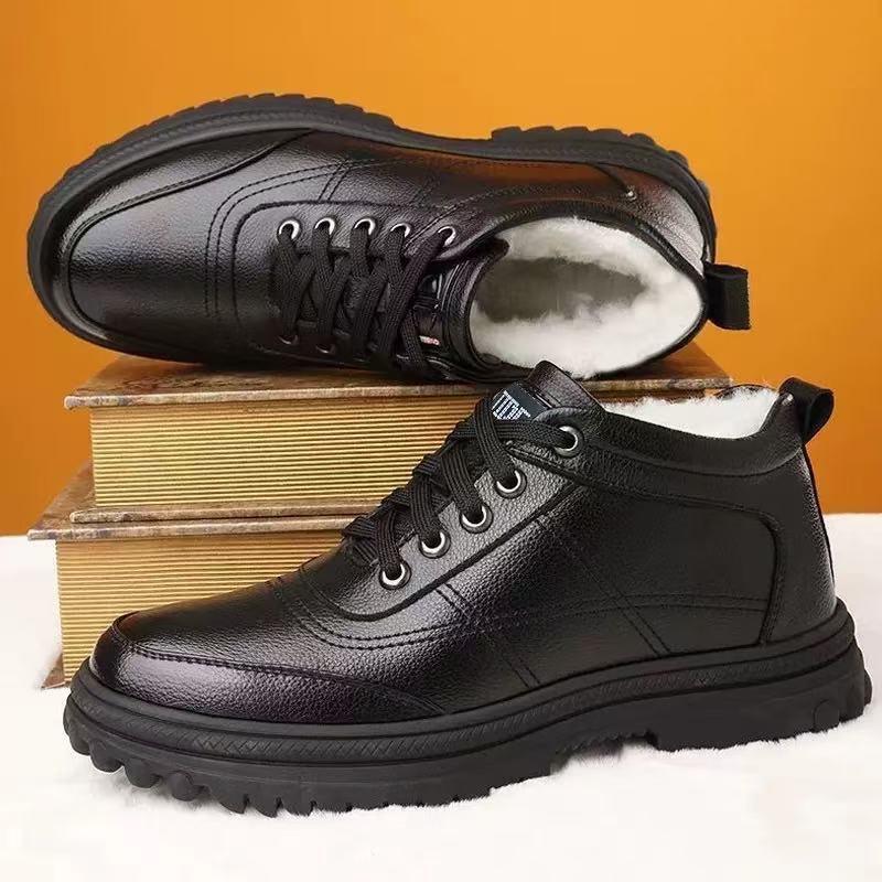 

New cotton shoes, velvet warm and comfortable inner leather surface, small high-top dad winter cotton shoes 39