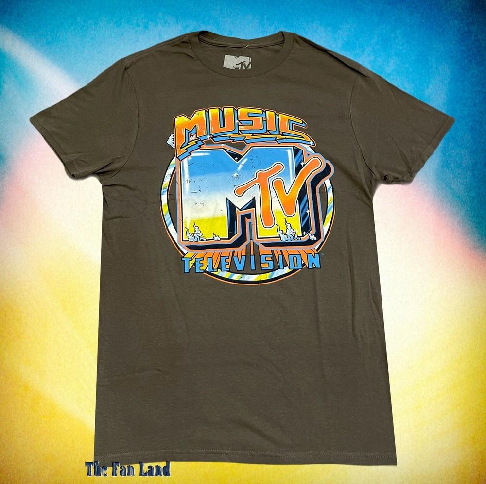New MTV I want My Music Logo Charcoal Mens Vintage Concert Unisex T-Shirt S