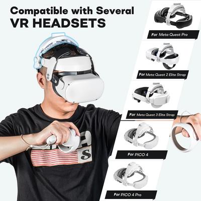 Verstellbarer Kopfriemen VR-Brille Bequeme Kopfbandhalterung Fest für Meta Quest 3 /2/Pro/Pico 4/Pico 4 Pro VR-Zubehör