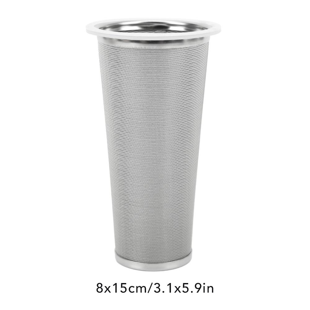 Acier Inoxydable 304 Filtre à Café Cold Brew Maille Filtrante Cercle en Caoutchouc Blanc Infuseur à Café Forme Cônicque Maille Infuseur à Café