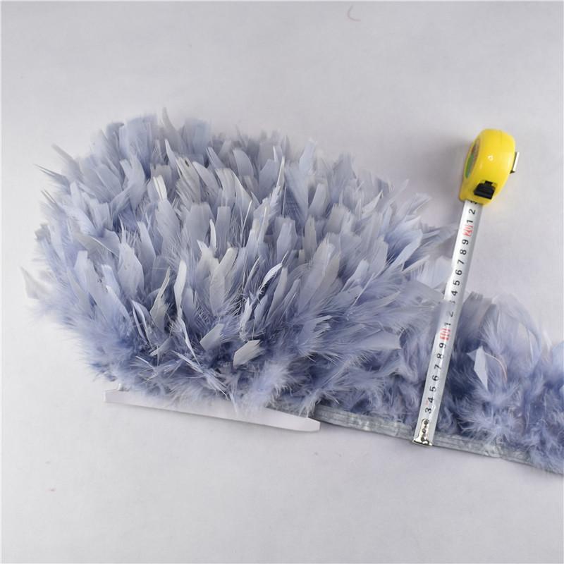 10Meters/Lot Turkey Feather Fringe Trim 4-6Inch Marabou Feathers Trimming Skirt Dress Trims Ribbon Feathers For Crafts