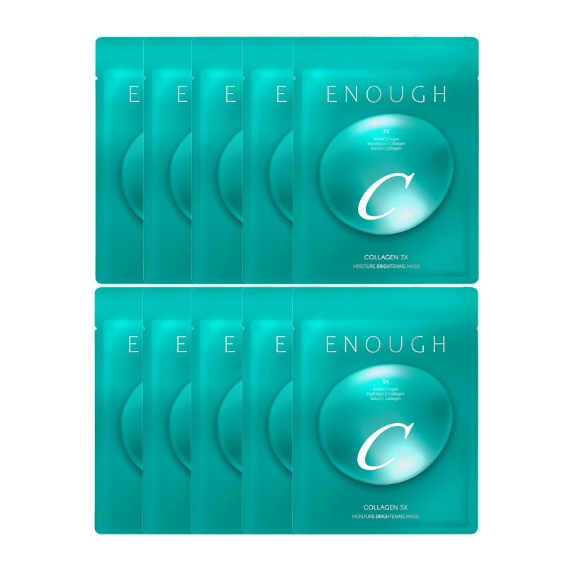 Enough Collagen 3X Moisture Brightening Sheet Mask 25g × 10 Sheets (3 Options) # 10 Sheets