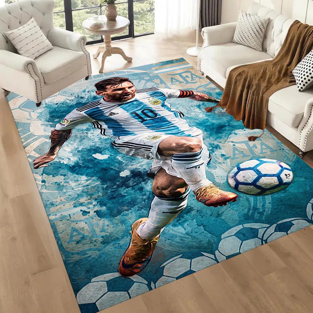 Messi 342 Area Rug Suitable for Balcony Living Rooms Entryway Playrooms Antislip Carpet Office home decor Gift for Festivals