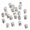 50pcs 3-8mm Copper Spacer Beads Pumpkin Stripe Round Stopper Spacer Beads for Bracelet Necklace Jewelry Making DIY Wholesale