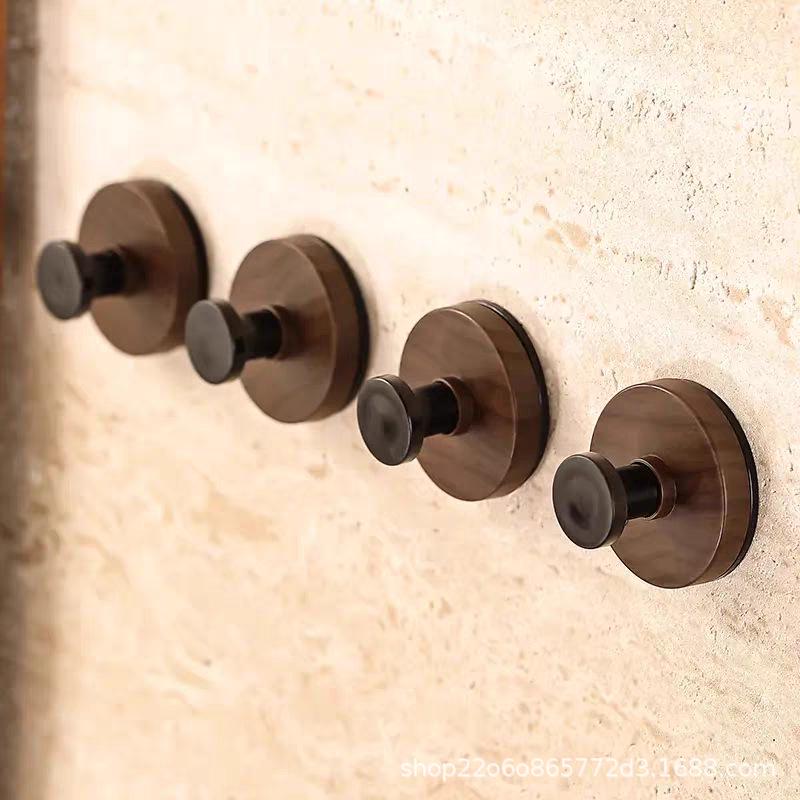 

Jiachang Wood Grain Suction Cup Coat Hook, No-Punch Wall Mount, Strong Load, No-Trace Adhesive, Multi-Purpose for Bathroom. Suction Cup Type