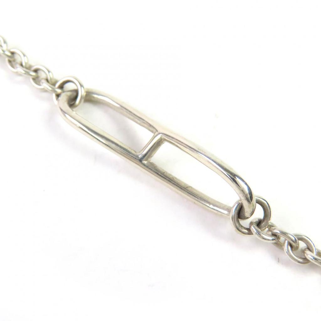 Tolle HERMES Chaine d'Ancre Twist Lange Halskette Accessoires Silber AG925 Damen Gebraucht