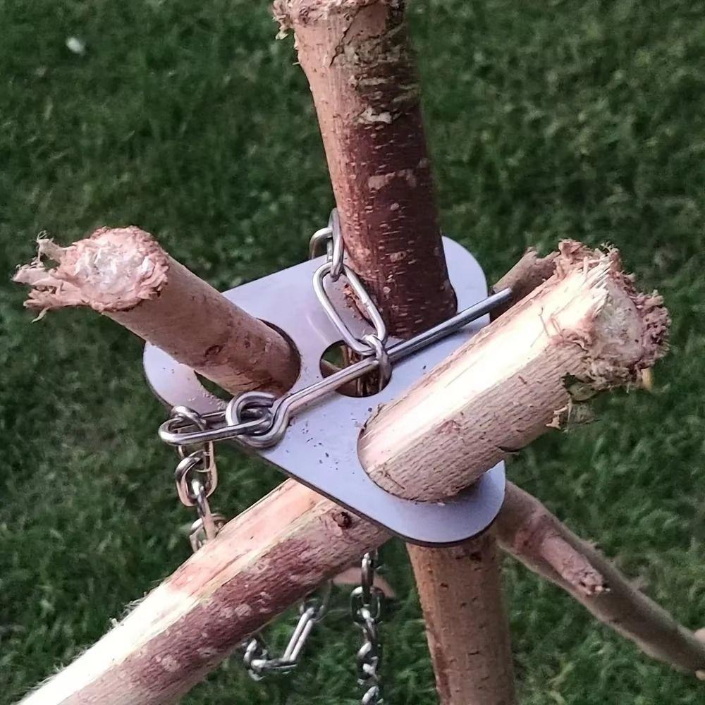 Detachable Outdoor Cooking Hanging Rack Stainless Steel Pot Rack Hanger  Bonfire Party