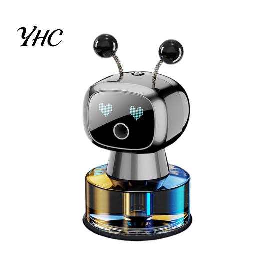 Car Fragrance Diffuser Smart Air Freshener Aromatherapy 3 Modes Adjustable Long-Lasting Robot-Shaped Design Essential Oil Stylish Accessory