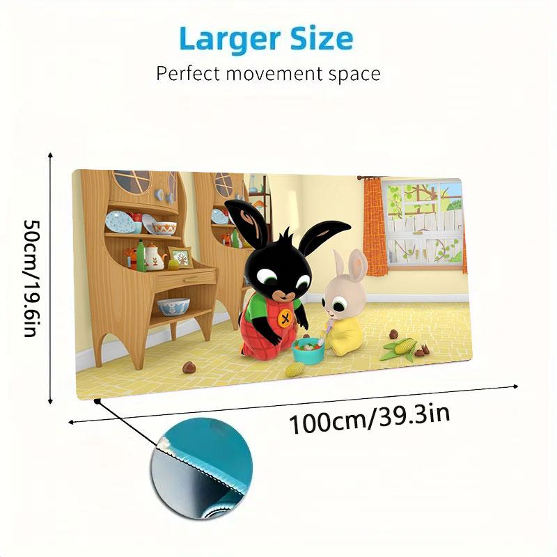 Bing Large Size Mouse Pad Large Gaming Table Cushion Non-slip Laptop Tablet Big Mousepad XXL Mat Mini PC Playmat With Lock edge