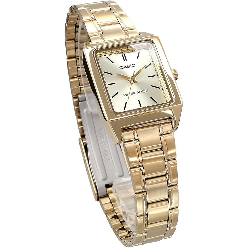 Casio Standard Analogue Ladies Watch LTP-V007G-9E Gold Tone Stainless Steel 30m Water Resistant