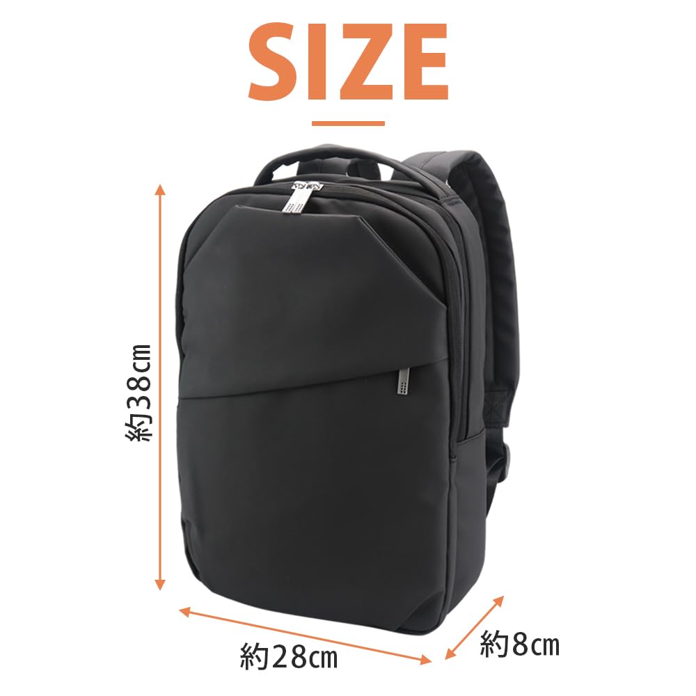 Women's Business Backpack, Stuffy, Lightweight, Shock-Absorbing, Multiple Pockets, Commuter Bag (Black)