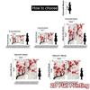 Set Of 2 Modern Flat Printing Jit Curtains Without Rod Cherry Blossom Drapes Pattern Polyester Gifts Curtain