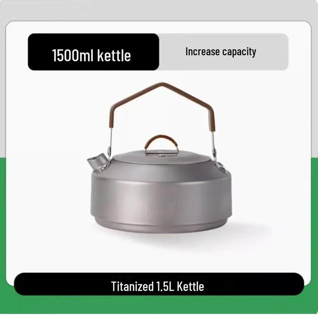 Portable Pure Titanium Tea Set: Anti-Scald, Outdoor Camping, Travel-Friendly Tea Maker