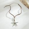 Starfish pendant fleece rope necklace women's spring and summer retro fashion personality hip-hop style photo accessories necklace