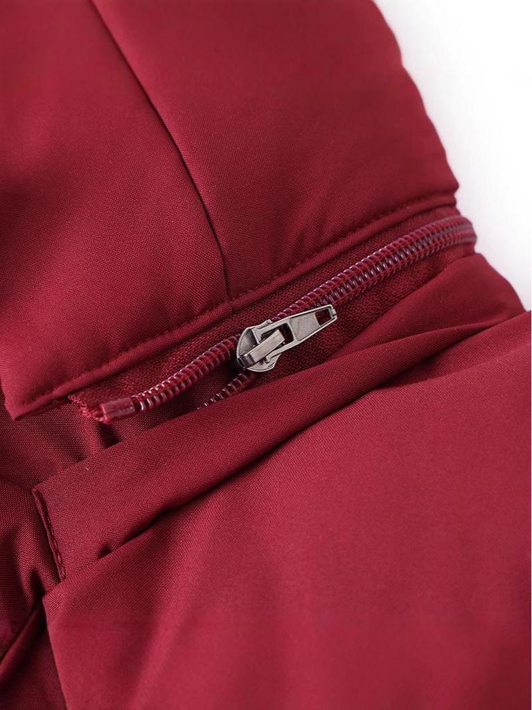 Stylish Winter Cotton Jacket for Middle-Aged and Elderly Women - Plus Velvet, Thickened, Warm, and Padded for Moms.