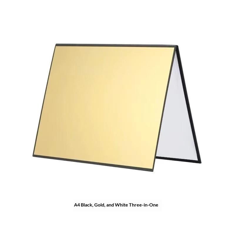 3-In-1 Photography Cardboard Paperboard Folding Photography Reflector Diffuser Board Black White Silver For Still Life Product