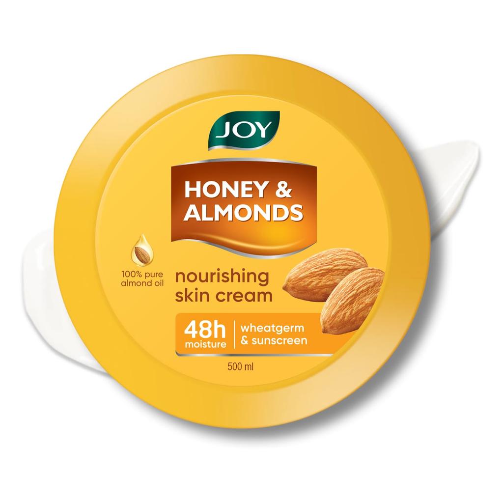 Joy Honey & Almonds Deep Nourishing Moisturizer 500ml Pack Of 1 For Face Hands Body Smooth Glowing Skin