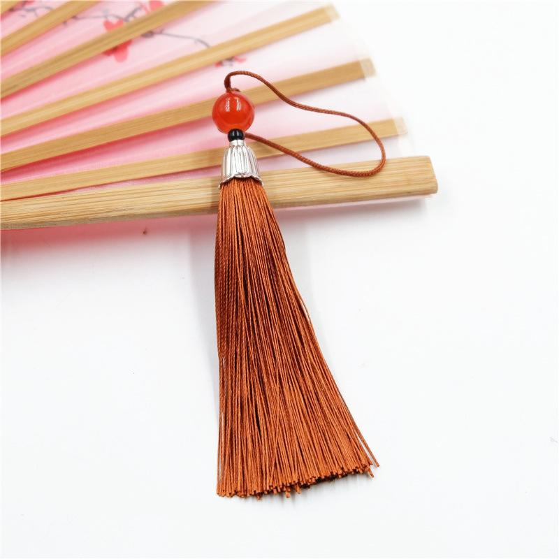 Material Antic DIY Lung cu Franjuri pentru Urechi, Mare, Pandantiv Nod Chinezesc, Articol de Păr, Accesorii Bijuterii Agățate pentru Urechi din Mătase de Gheață