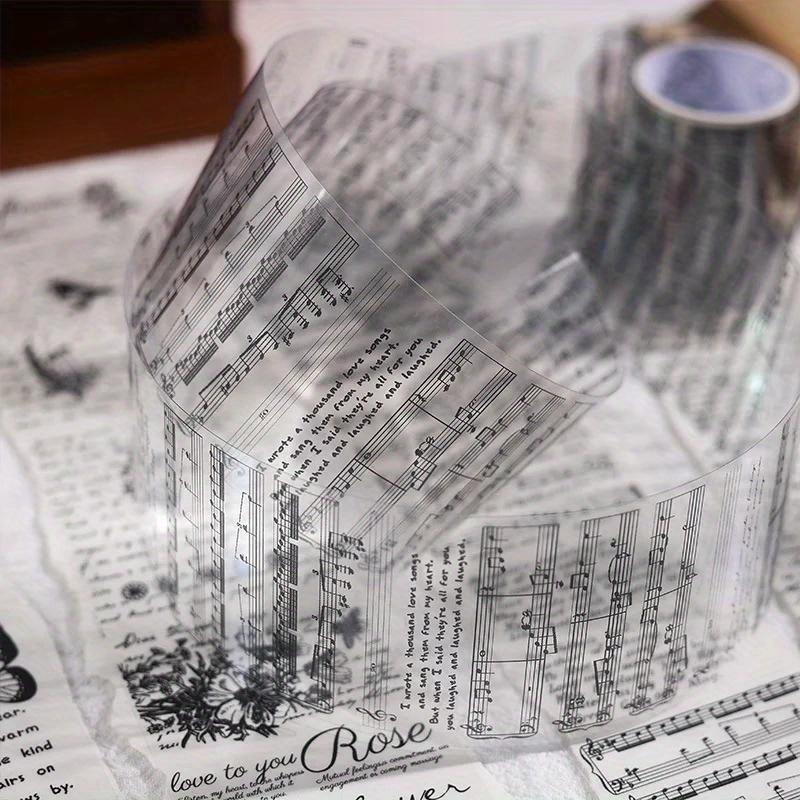 Journamm 50mm*3m Vintage Buchstaben PET Tapes DIY Scrapbooking Planer Deko Junk Journal Wasserdicht Collage Schreibwaren Tapes