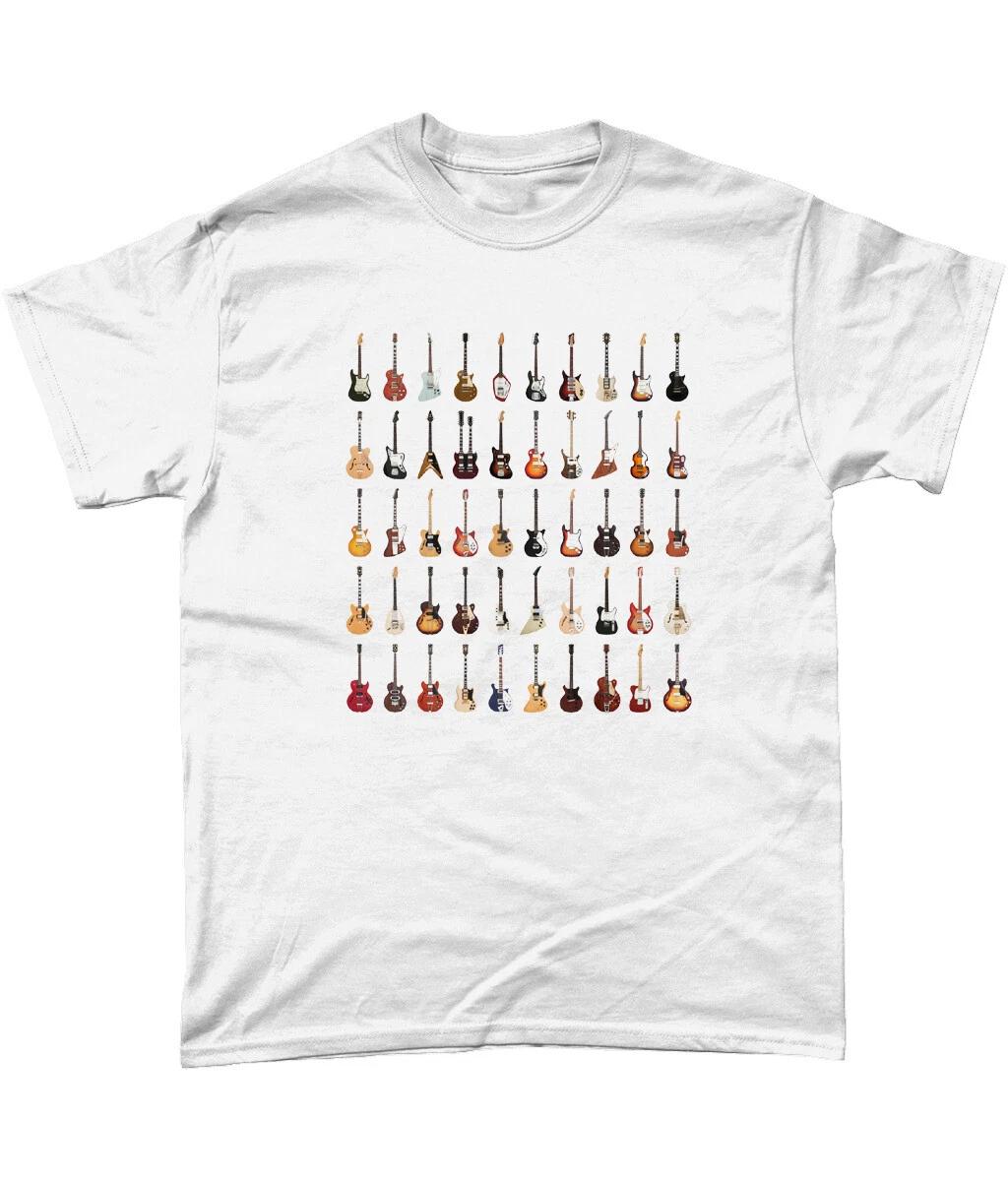 

50 Guitars Collection T Shirt Guitar 4XL