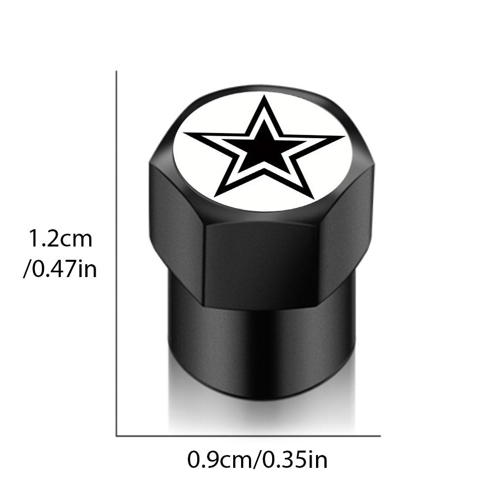 4PCS Universal DIY Car Wheel Tire Air Valve Caps Stem Car Stickers For Cars Motor Auto Accessories Decor Gift ,For Star