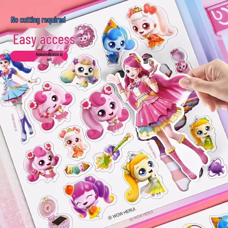 Neues Moko Magnetisches Quiet Book: Herz Prinzessin Aufkleber & Malspielzeug für Mädchen