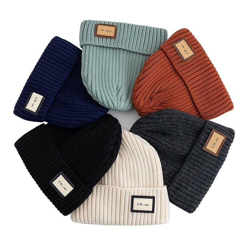 Unisex Warme Wintermütze Plüschfutter Warme Mütze 1987 Buchstaben Strickmütze Für Männer Frauen Outdoor Ski Sport Strickmütze