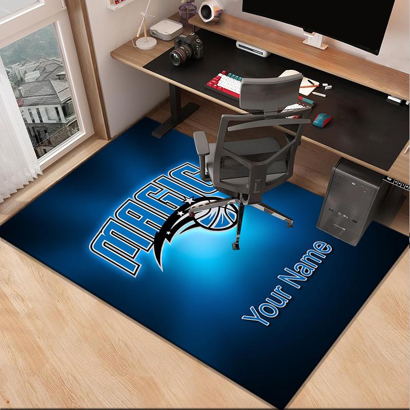 Custom Namebasketball Orlando Logo Carpet, Indoor Rug, Chair Rug, Living Rooms, Doormat Made From Polyester Home Decor Birthday Christmas Gifts