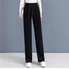 Slim Wide Leg Corduroy Pants Women Winter Fleece Lined Draping Tapered Trousers