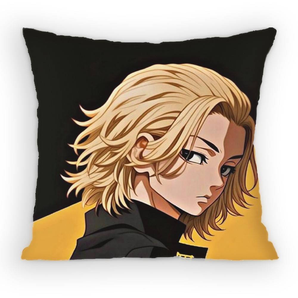 

TTokyo RRevengers Mikey Pillow Case Sofa Living Room Bedroom Headboard Backrest Cushion Square Cushion Nap Time 30x30 cm