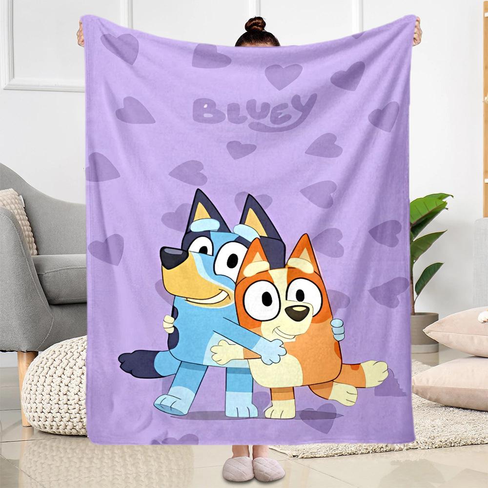 1pc Bluey Bingo Adventure blanket Soft and Warm for Sofa Office Camping Travel Livingroom Great Gift for Friends and Family Comfortable