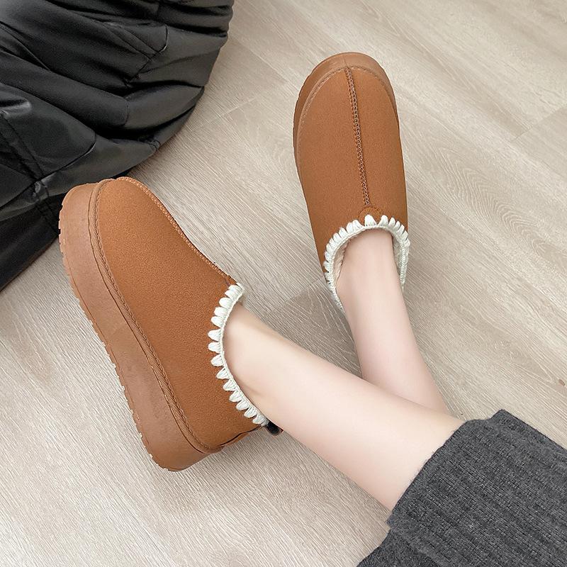 

Women s Lace Lightweight Thick Sole Winter Insulated Fur One Snow Boots Anti-slip Cushioning Wear-resistant Casual Sports Cotton Boots 42 малиновый