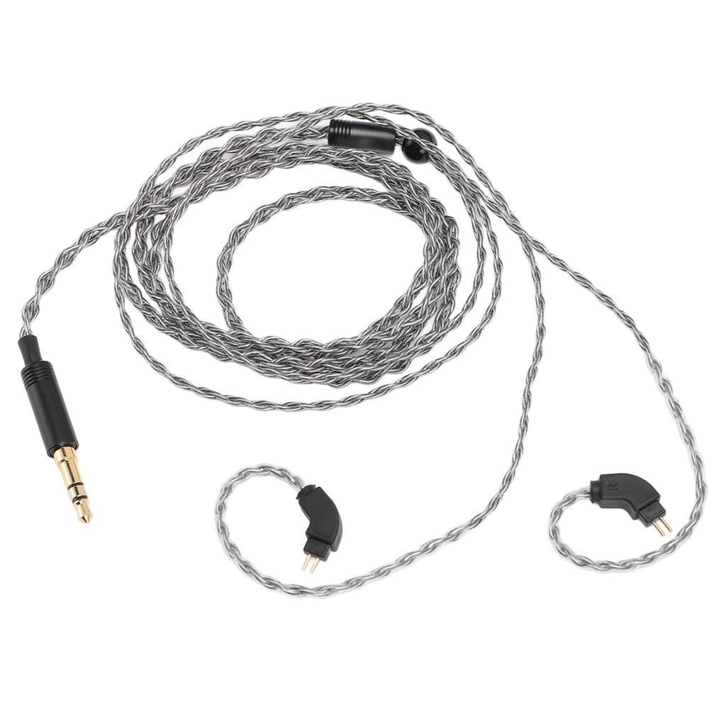 Upgrade Earphone Cable 3.5MM To 2 Pin 0.78mm Silver Plated Copper Flexible for Revonext QT2 QT3 RX8