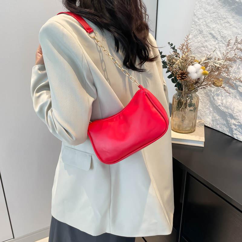 2024 Summer Fashionable Minimalist Black White Red Shoulder Crossbody Bag