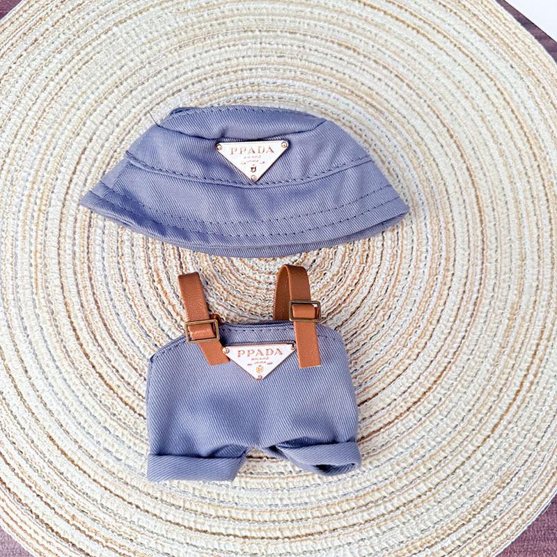 17cm Labubu Doll's Clothes Denim Four Leaf Clover Set Outfit Accessories Clothing DIY Kids Gift Sweet Princess (Excluding Dolls)